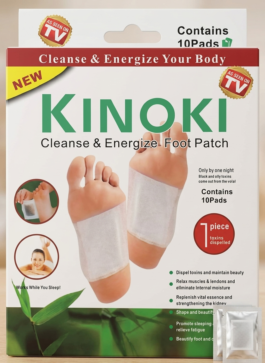 Kinoki Foot Patches for detox foot patches, convenient overnight adhesive foot care to promote wellness.